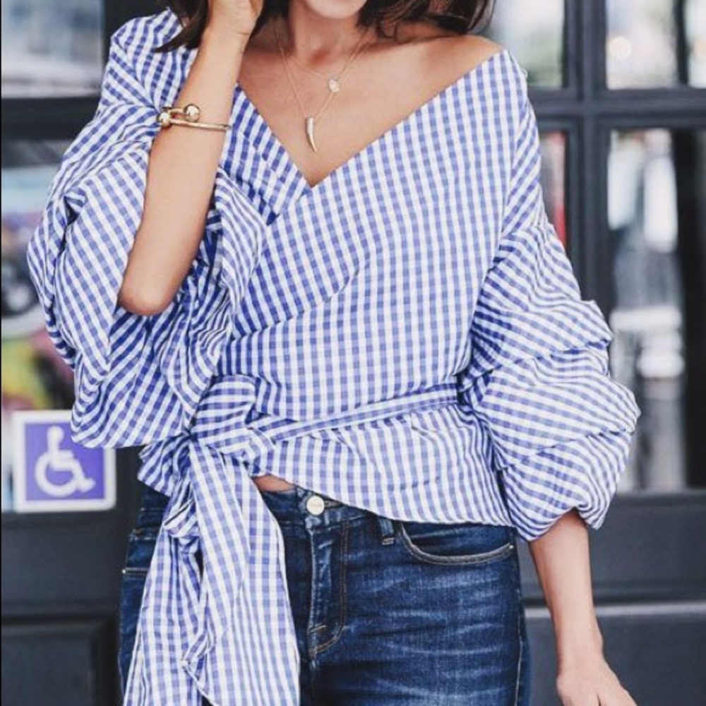 Ruffle Sleeve Blouse
